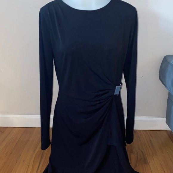 michael kors black dress long sleeve
